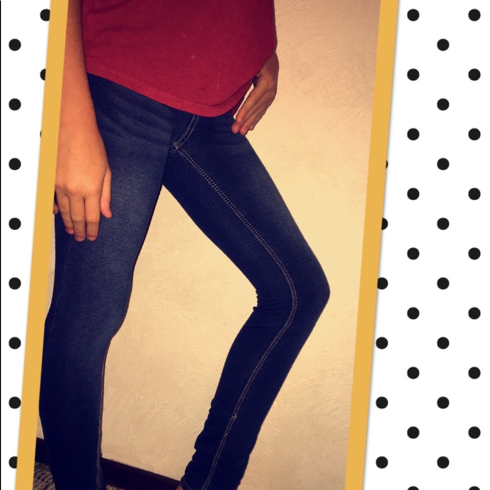 Blue jeggings